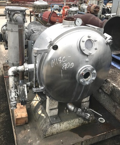 ***SOLD*** used Cornell Versator model D-26 Deaerator/Defoamer. Stainless Steel contact parts. Driven by 20 HP, 208-230/460 v, 1755 RPM  Mounted on portable base with vacuum pump and basket filter. Last used in Sanitary application in Pharmaceutical plant. 